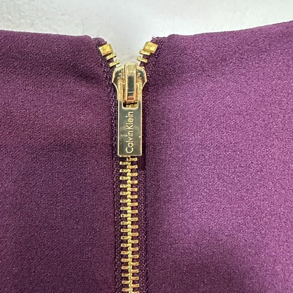 Calvin Klein 3/4 Sleeve Sheath Dress Size 22W Wine Church Event - Picture 6 of 7